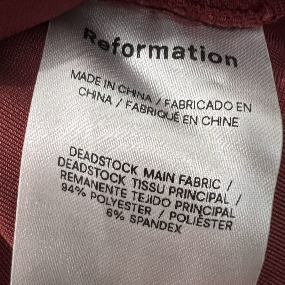 NWT Reformation Velvet Twist Front Top in Deep Burgundy - Picture 9 of 12